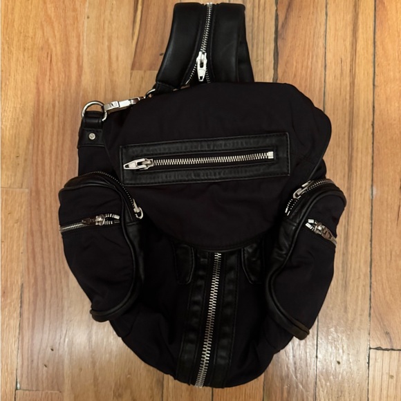Alexander Wang Black Backpack with Silver Accents